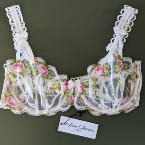 For Love and Lemons Summer Roses Bra, size Large
